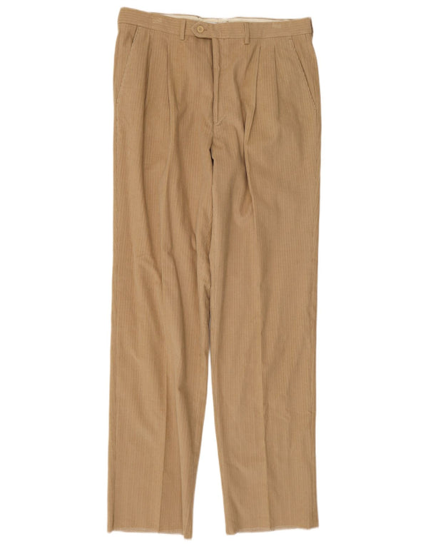Pantaloni da Abito da Uomo con Pegged Gianfranco Ferre IT 54 2XL W36 L36 Cotone Beige