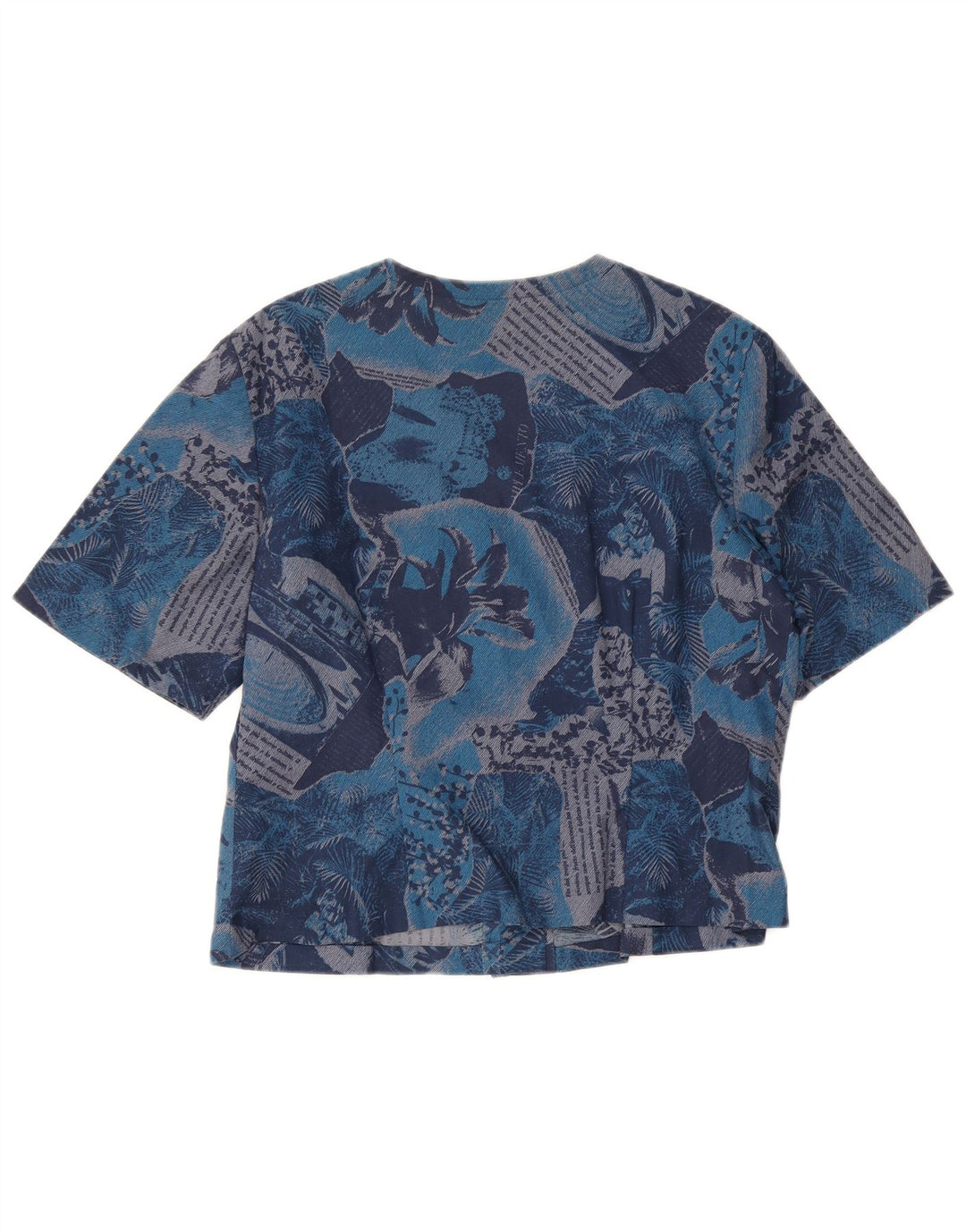 Camicetta a maniche corte con grafica vintage da donna UK 14 Blu medio