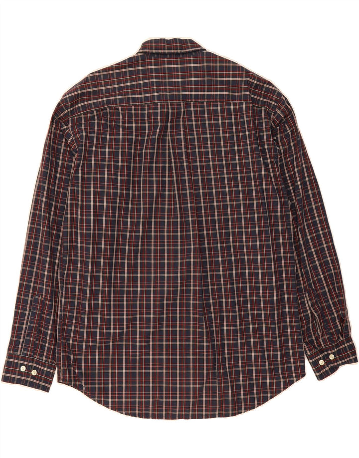 DOCKERS Mens Shirt Large Navy Blue Check Cotton Vintage Dockers and Second-Hand Dockers from Messina Hembry 