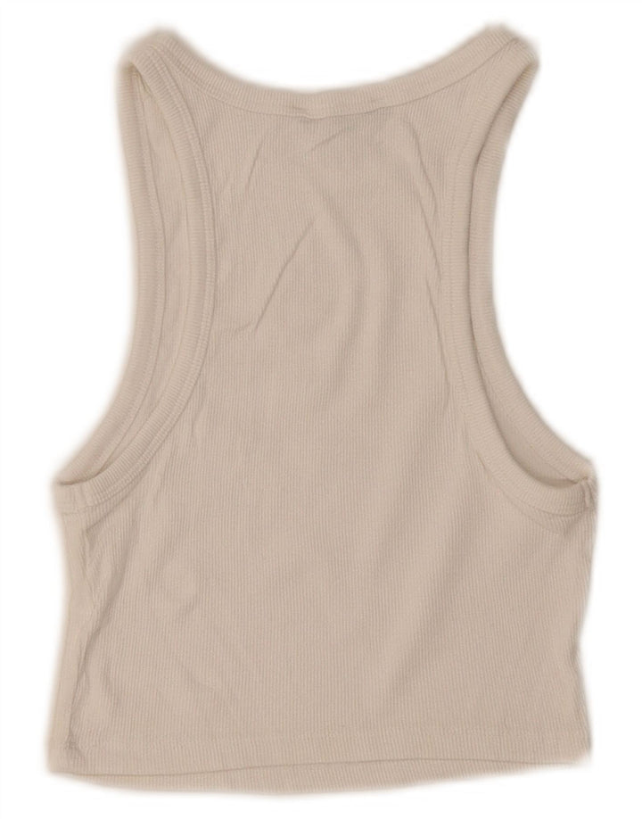 Canotta corta da donna Zara UK 12 bianco medio