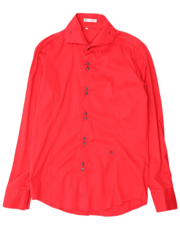 Camicia Uomo Naracamicie Large Rossa In Cotone