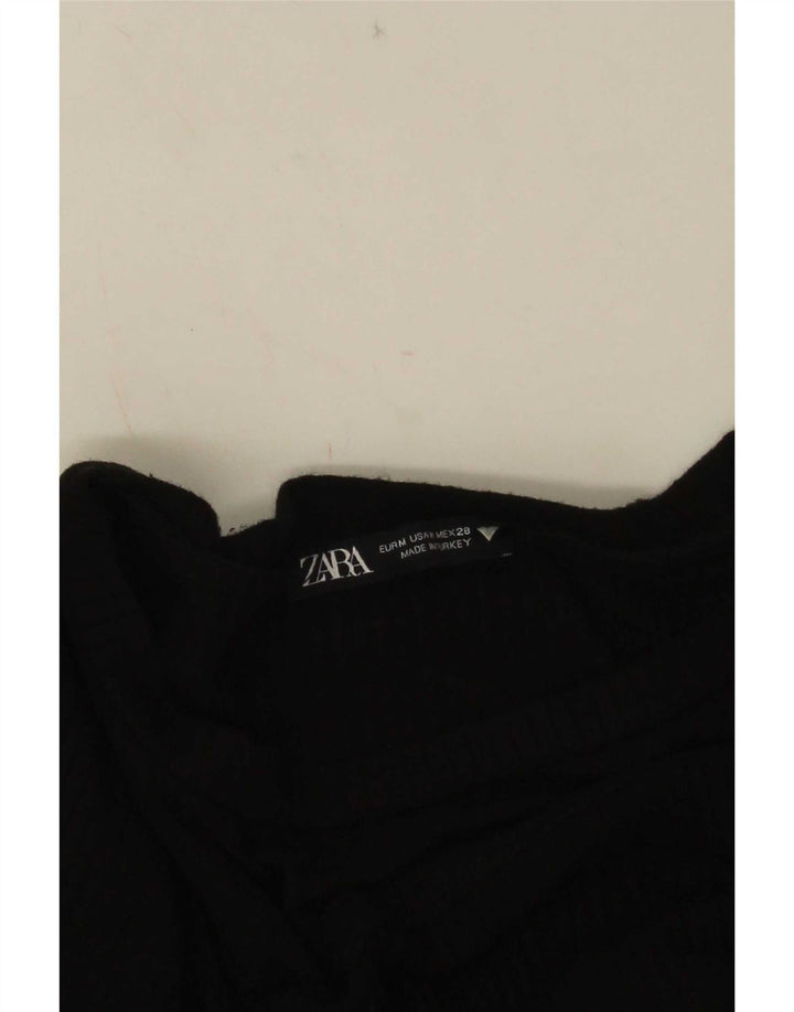 Top a maniche lunghe da donna Zara UK 12 medio nero