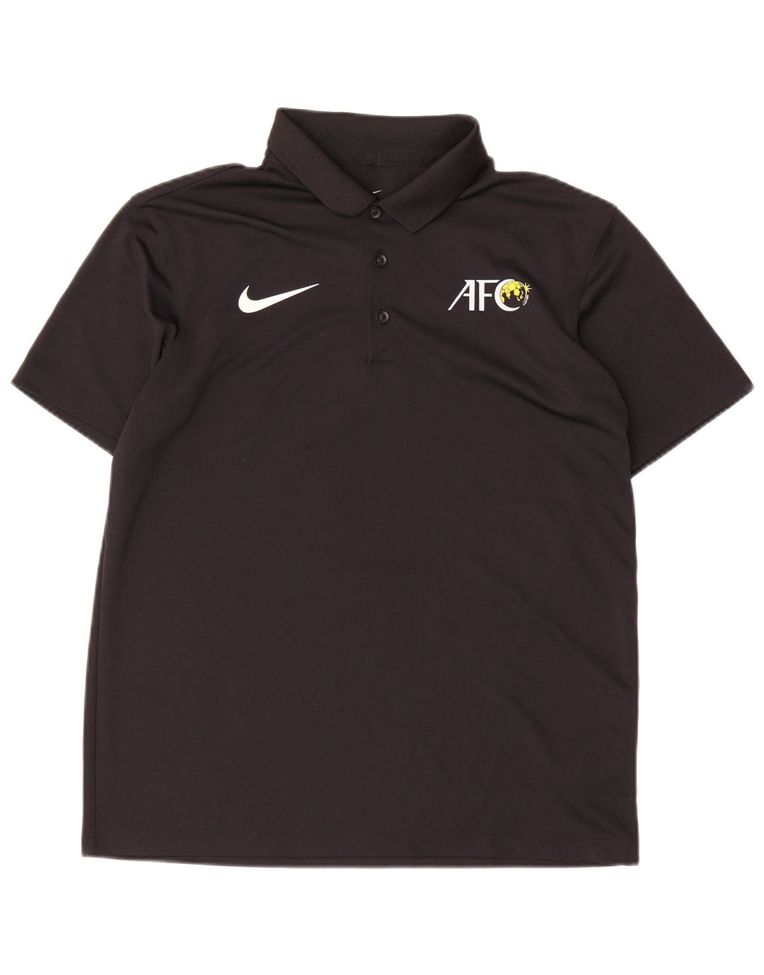 Polo grafica da uomo Nike, poliestere nero medio