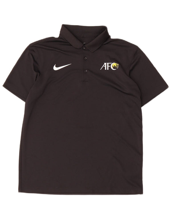 Polo grafica da uomo Nike, poliestere nero medio