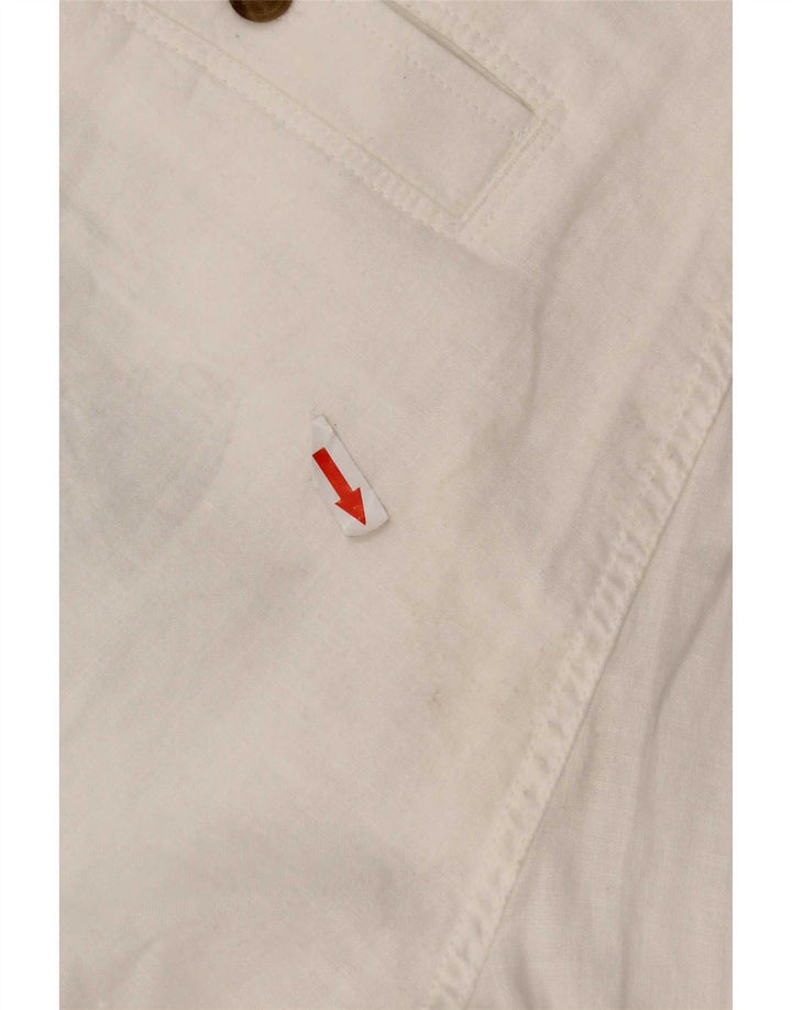Pantaloni chino dritti Marks & Spencer da uomo blu Harbour W34 L29 bianchi