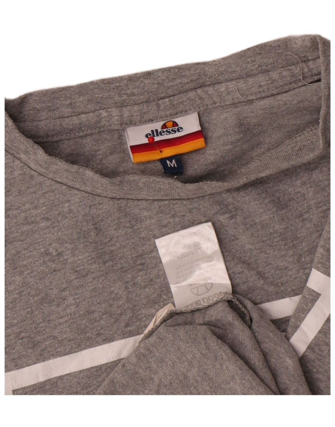 T-shirt grafica da uomo Ellesse Top in cotone grigio medio