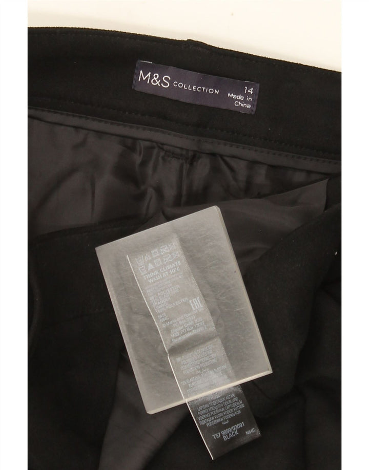Minigonna da donna Marks & Spencer UK 14 grande W32 poliestere nero