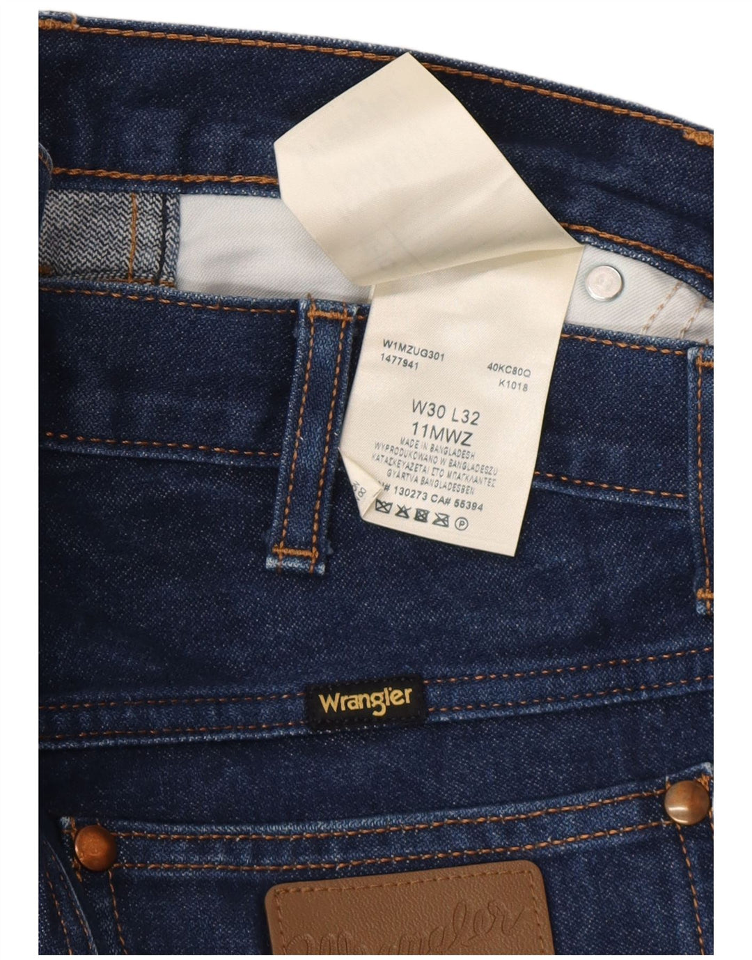 Jeans slim da uomo Wrangler W30 L32 cotone blu