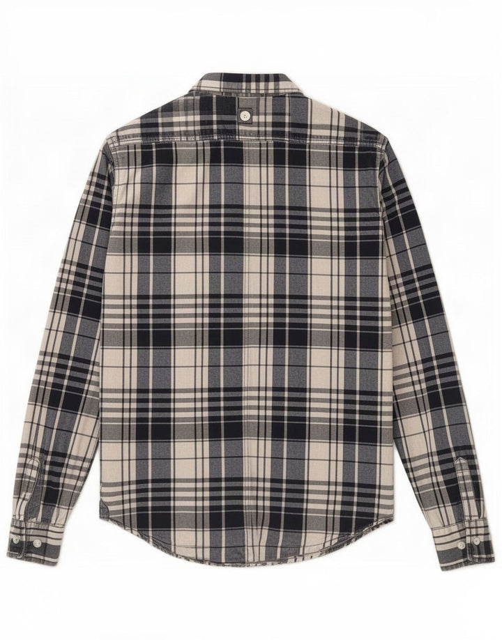 Zara Camicia da uomo a quadri blu medio