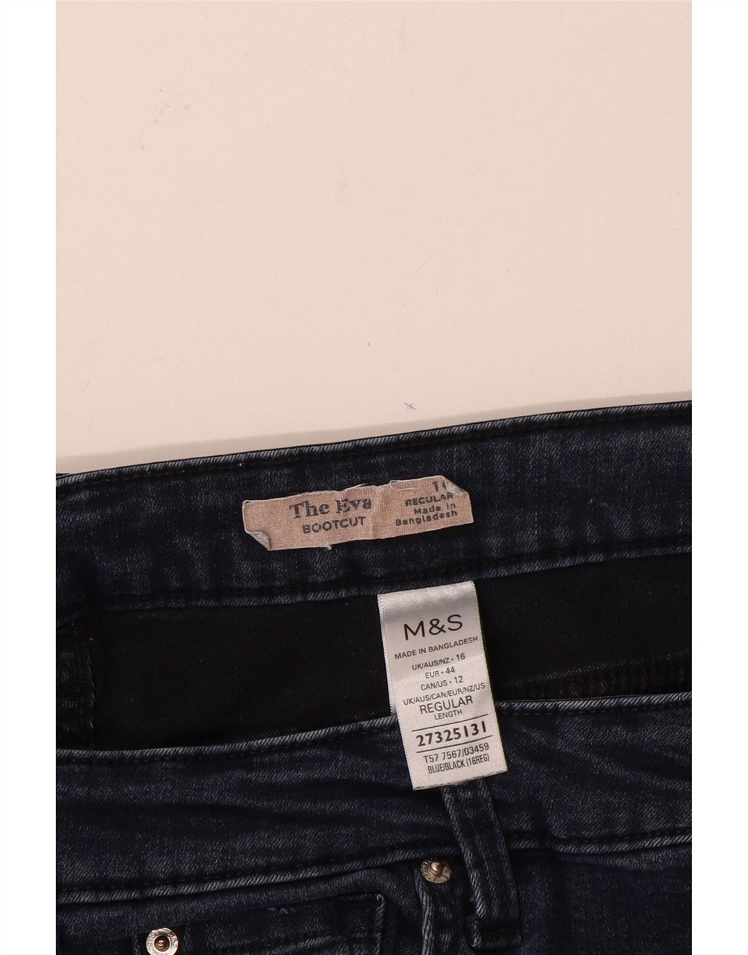 Jeans Bootcut vestibilità regolare da donna Marks & Spencer UK 16 Large W34 L28 Blu