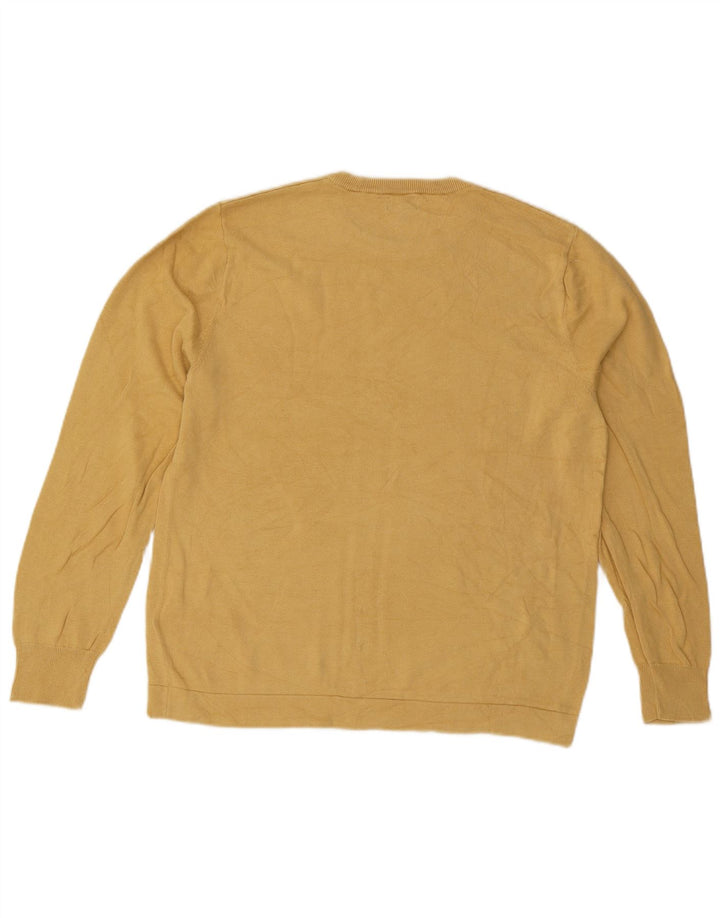 J. Crew Maglione girocollo da uomo piccolo in cotone giallo