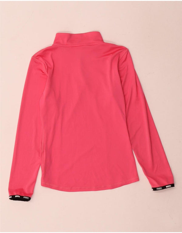 Top della tuta da ginnastica per ragazze Puma con zip e collo 9-10 anni Rosa