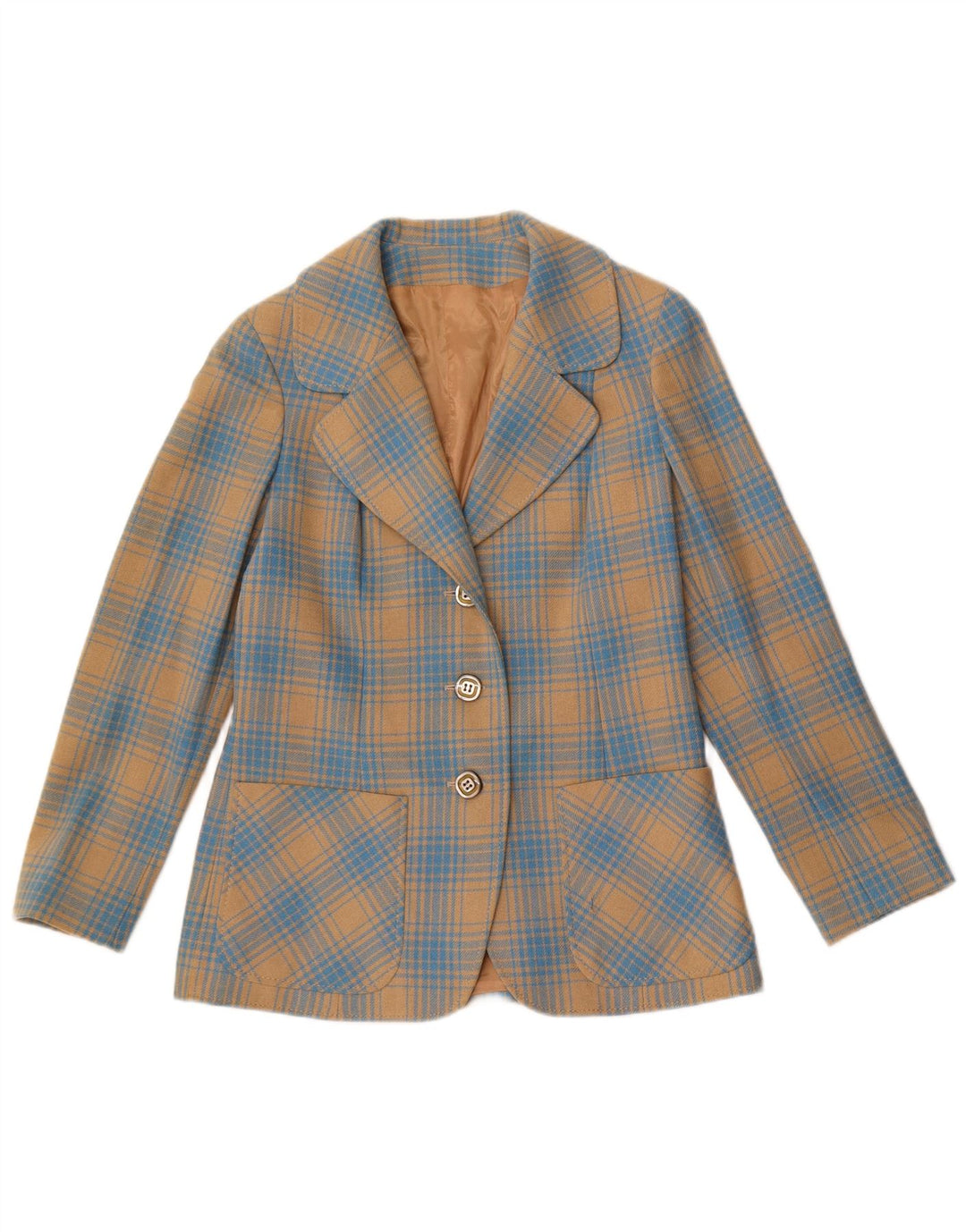 Giacca blazer da donna a 3 bottoni Stylbert UK 10 piccolo quadretto blu
