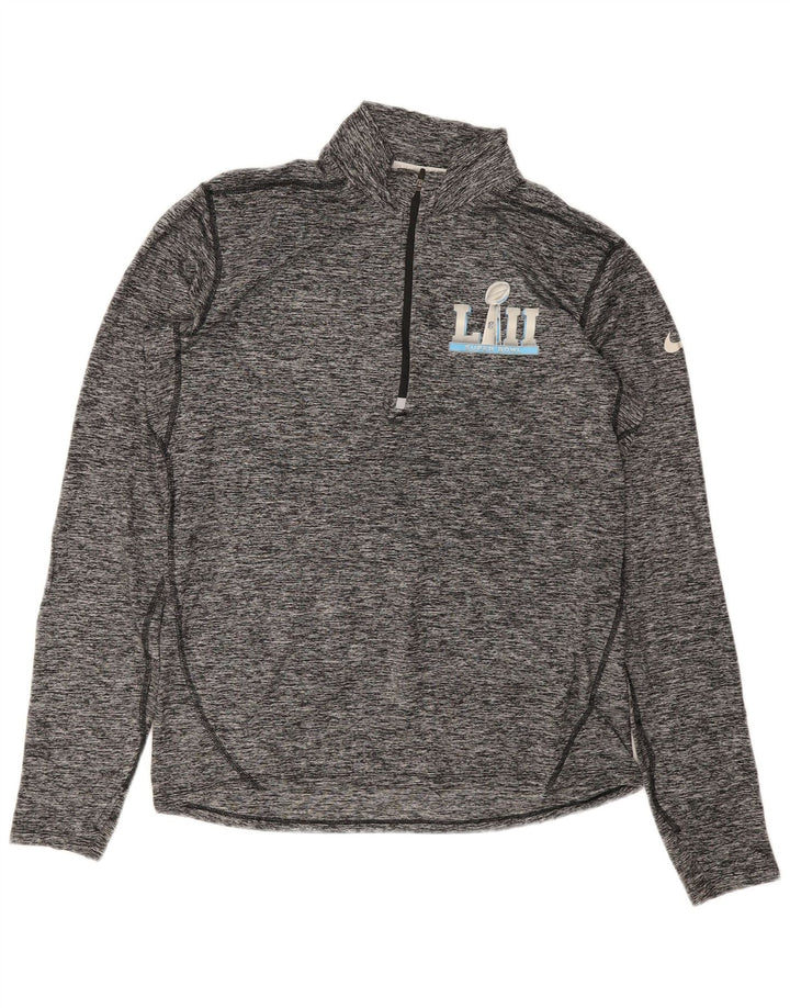 NIKE Maglia da ginnastica da uomo con grafica Super Bowl Lii, grigio medio