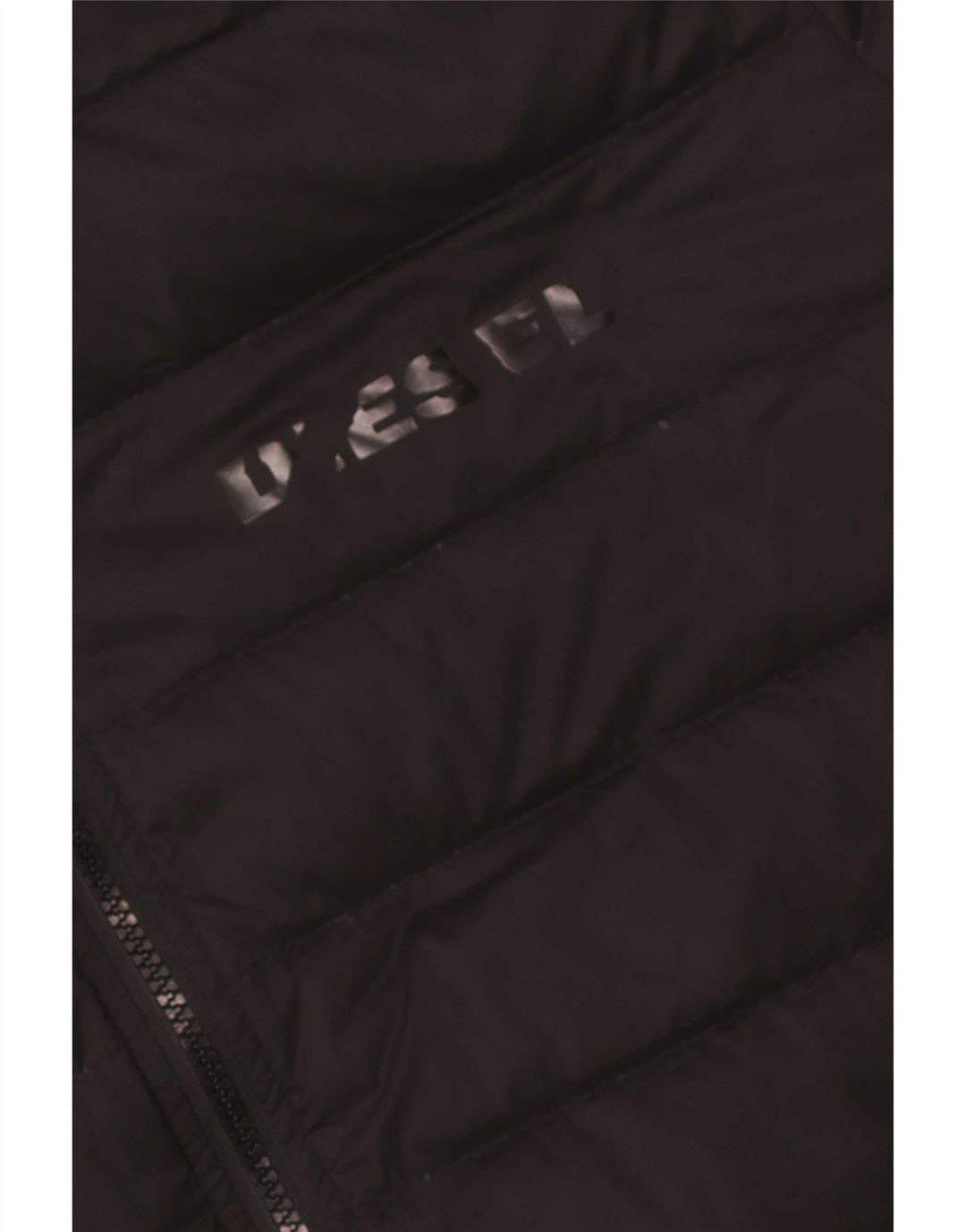 Giacca imbottita con cappuccio da uomo Diesel UK 42 XL poliestere nero