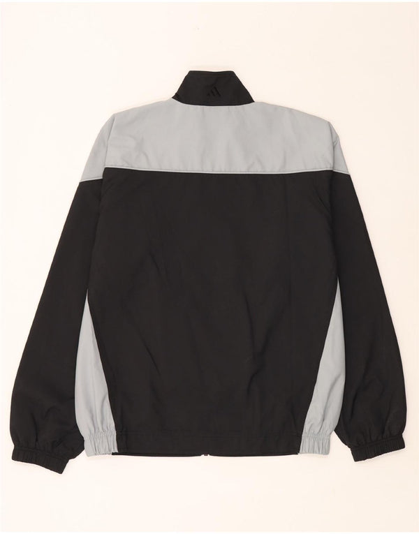 ADIDAS Giacca da tuta da uomo vestibilità ampia UK 34 XS Black Colourblock