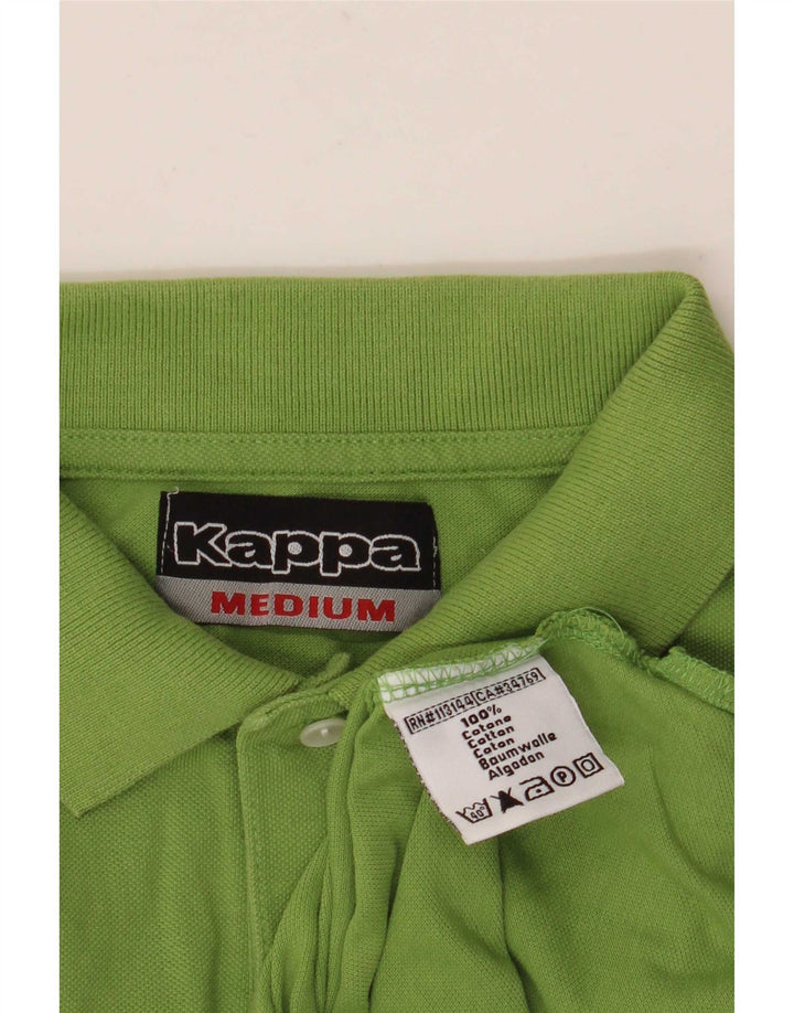 Polo Kappa Uomo Manica Lunga Cotone Verde Medio