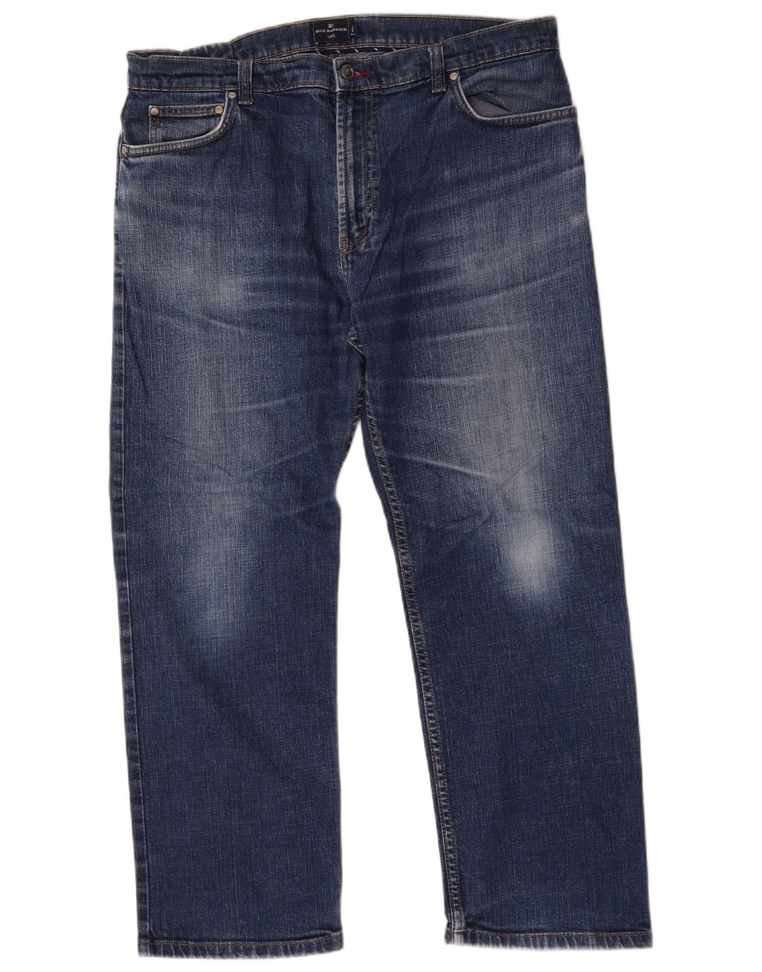 Jeans dritti da uomo Marks & Spencer Blue Harbour W38 L29 cotone blu