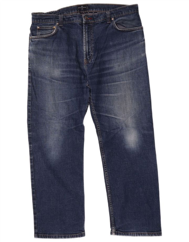 Jeans dritti da uomo Marks & Spencer Blue Harbour W38 L29 cotone blu