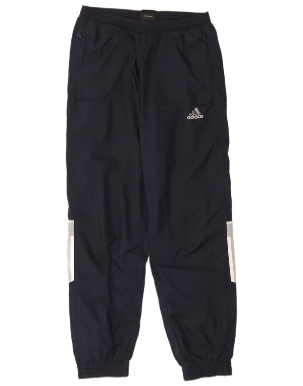 Pantaloni da tuta da uomo Adidas Joggers UK 38/40 Medium Blu Navy Poliestere