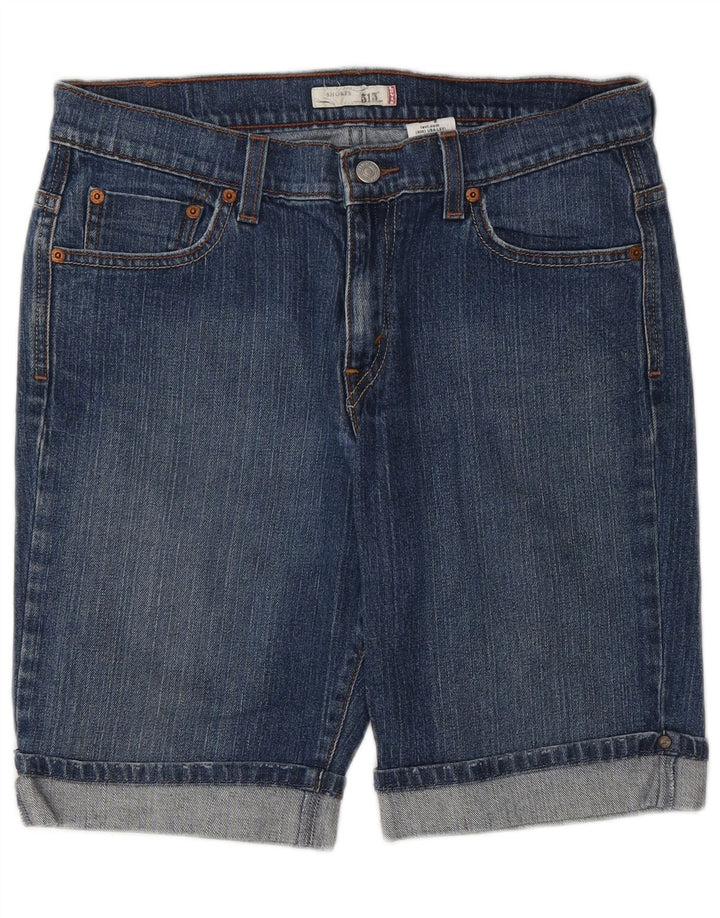 LEVI'S Womens 515 Denim Shorts US 8 Medium W30 Blue Cotton