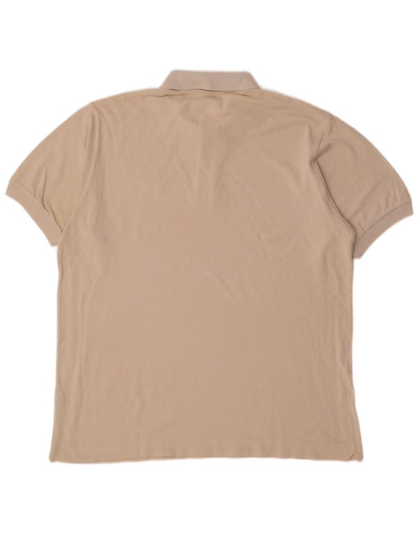 Polo da uomo LACOSTE taglia 5 grande in cotone bianco sporco