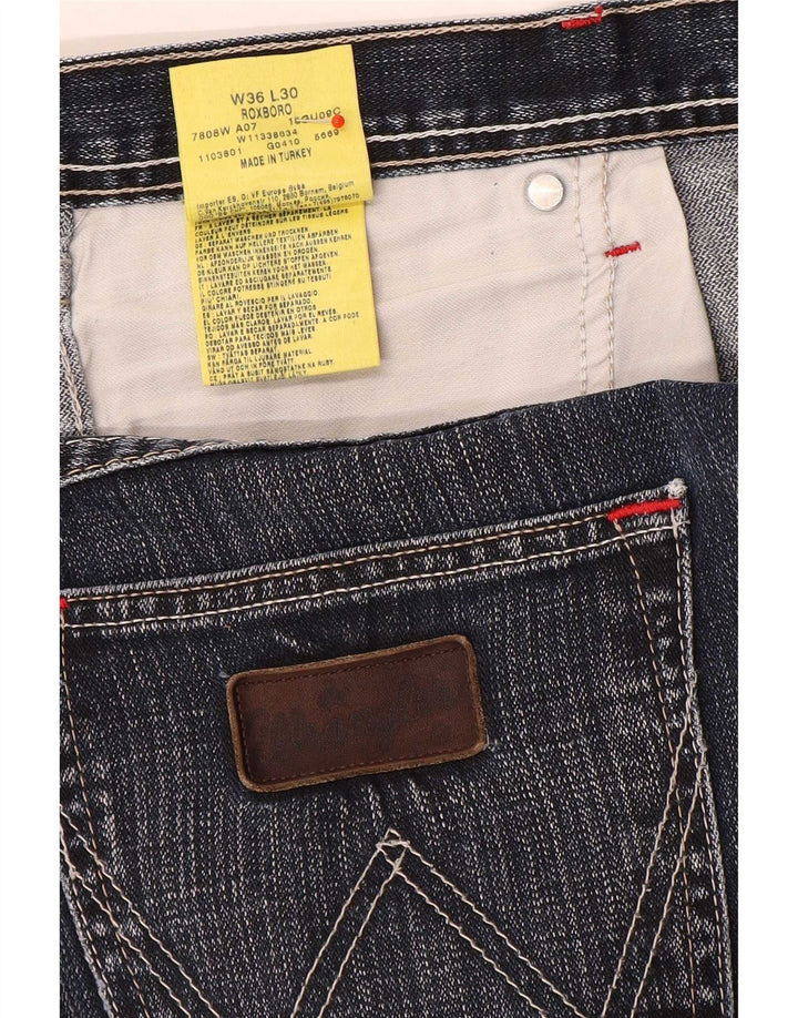 Jeans dritti da uomo Wrangler Roxboro W36 L30 cotone blu