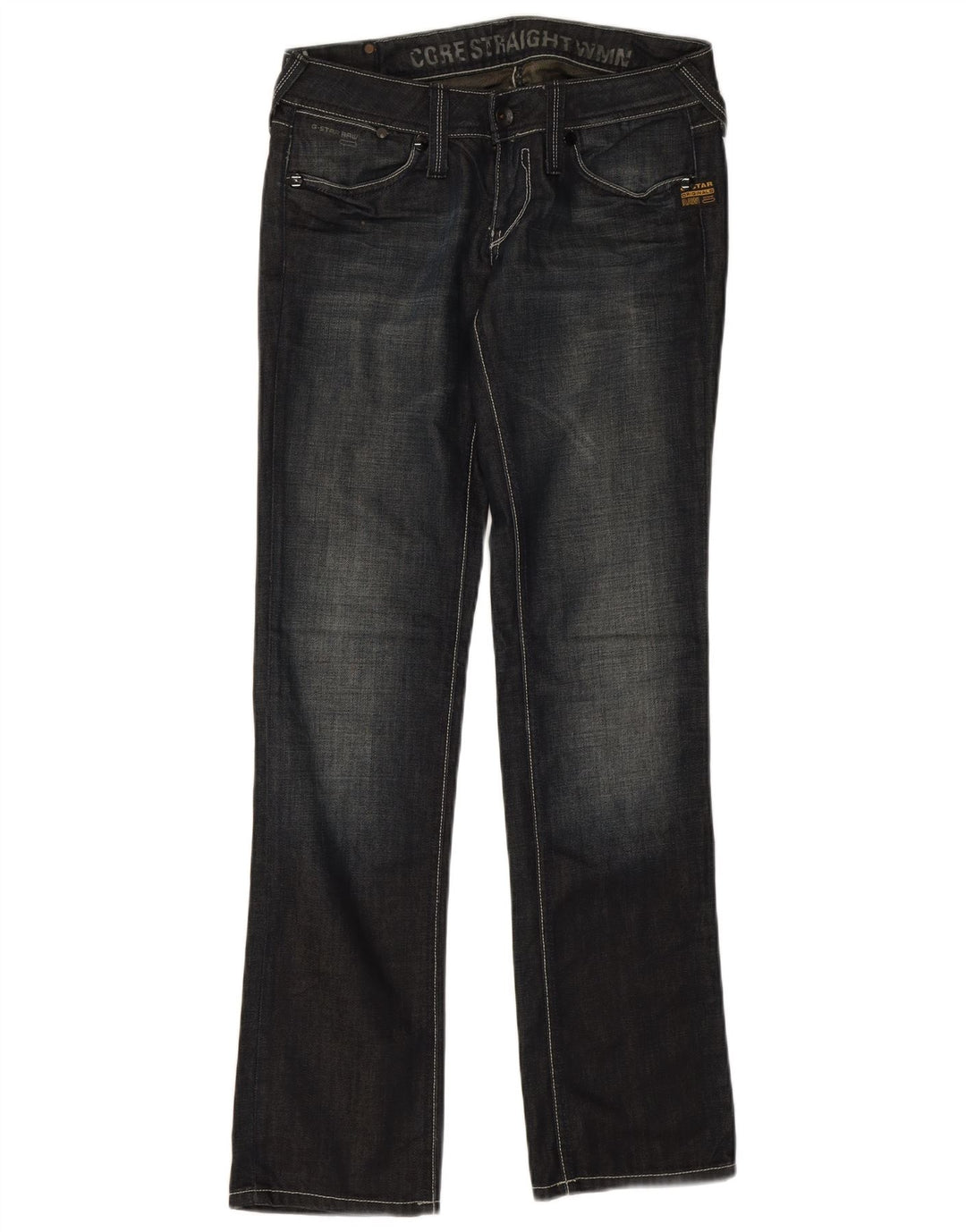 Jeans dritti da donna G-Star W28 L32 cotone blu navy