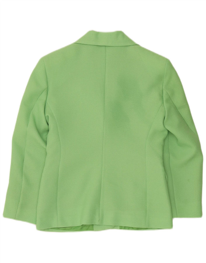 Giacca blazer a 3 bottoni da donna Mirella Mori UK 14 Cotone verde medio