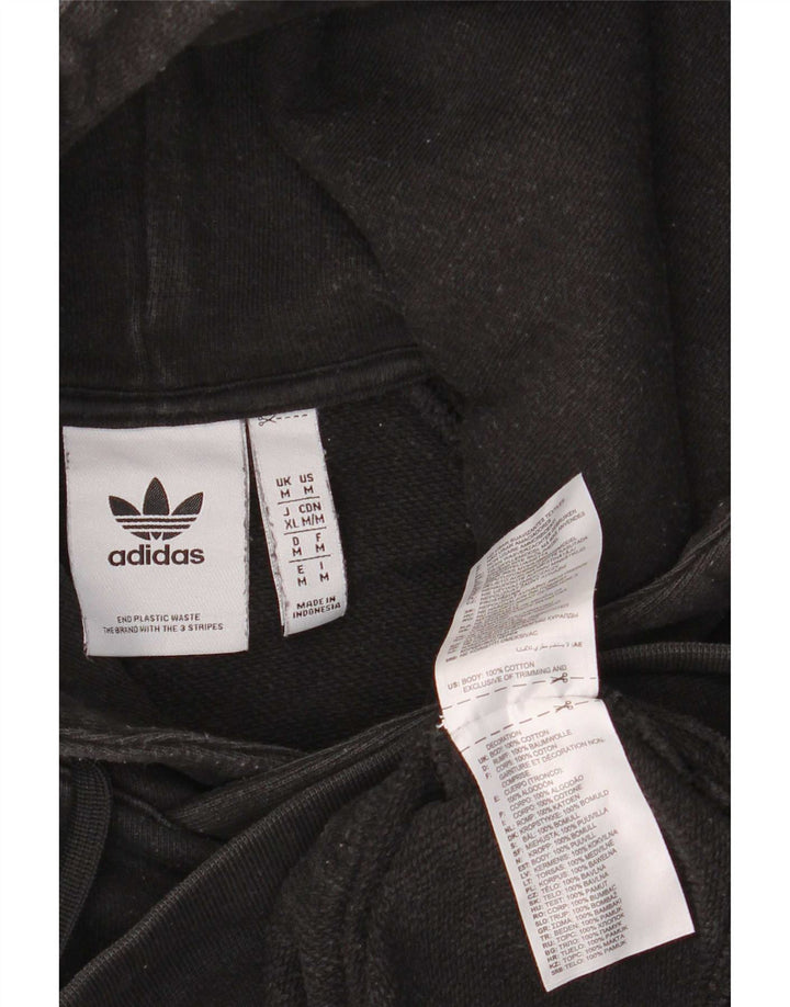 Felpa con cappuccio da uomo Adidas Medium in cotone nero