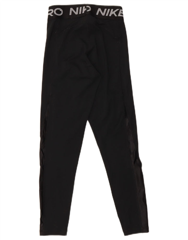 Leggings grafici Nike Dri Fit da donna UK 6 XS poliestere nero