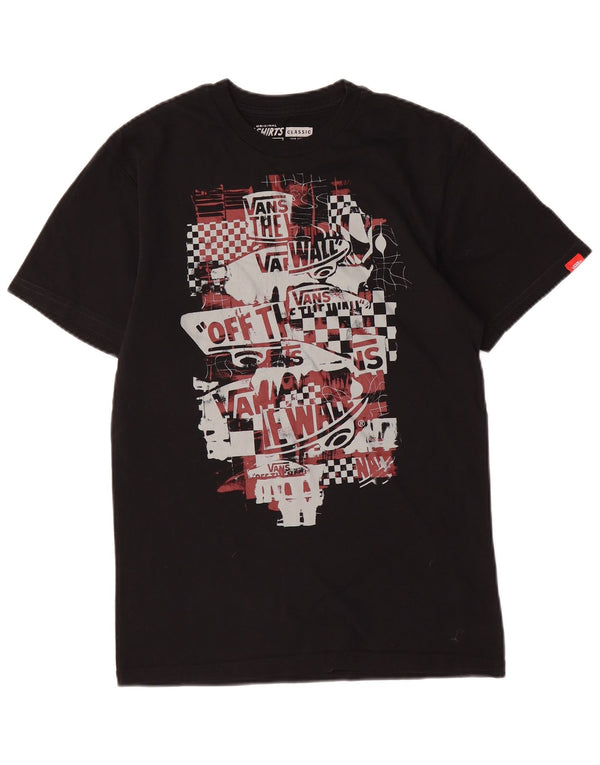 T-shirt grafica classica da uomo VANS Top piccola in cotone nero