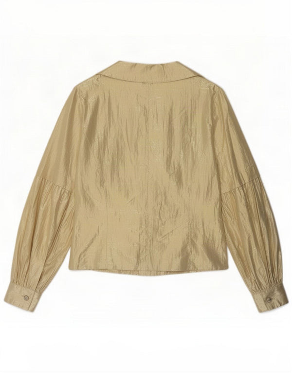 Caterina Camicia a maniche lunghe da donna UK 12 Oro medio