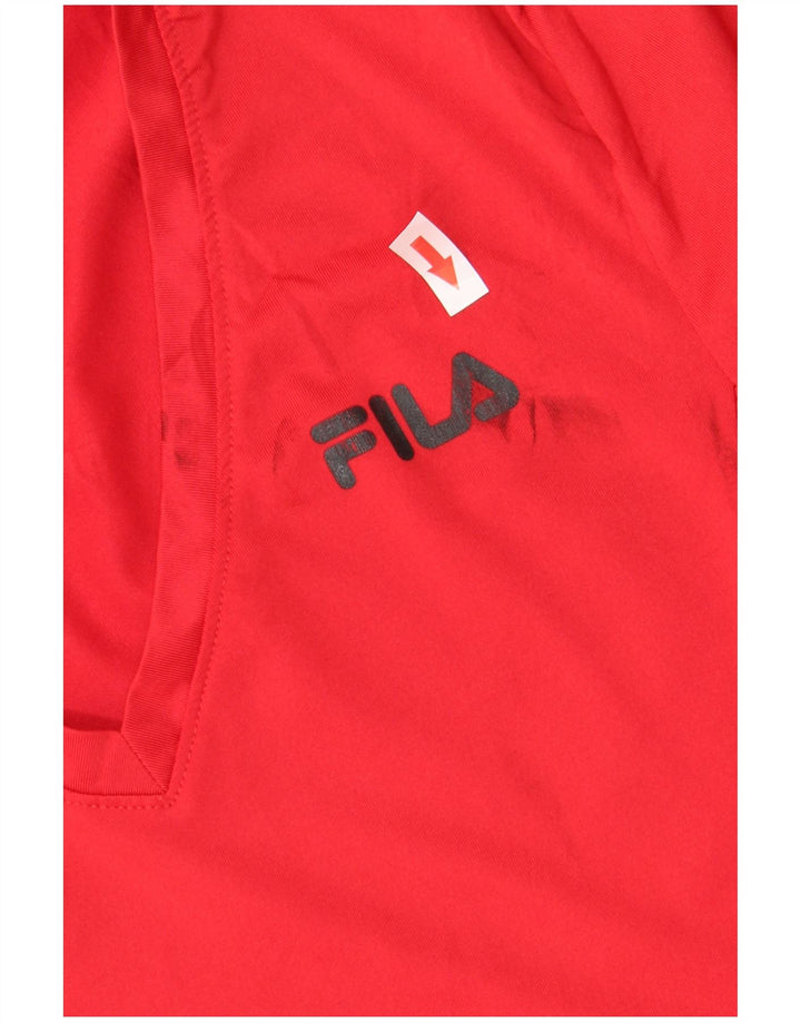 Maglia da uomo FILA manica lunga XS rossa in poliestere