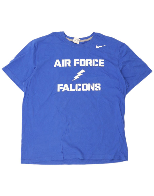 T-shirt grafica da uomo Nike Air Force Falcons vestibilità regolare 2XL cotone blu