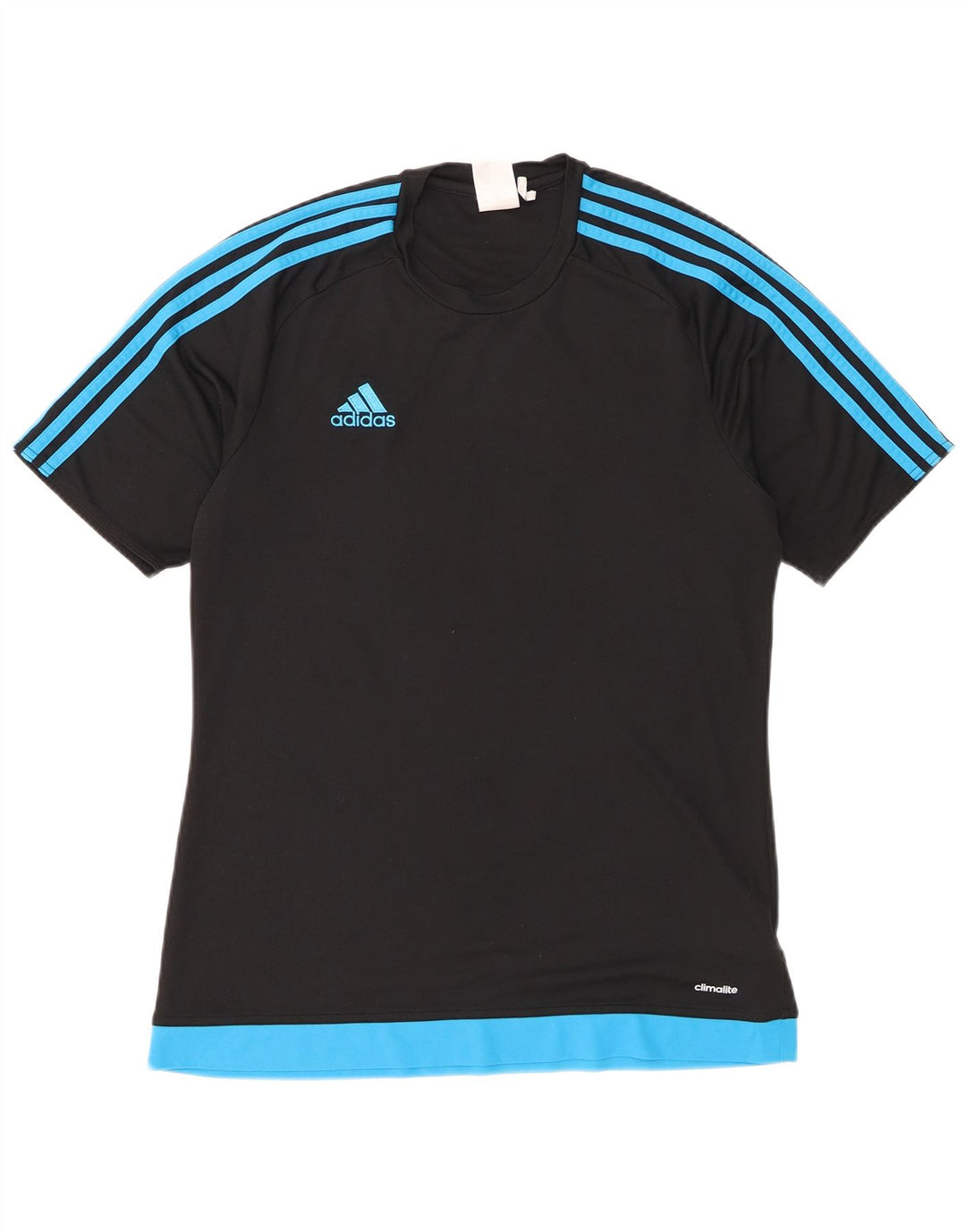 T-shirt Adidas Climalite da uomo Top in poliestere color block medio nero