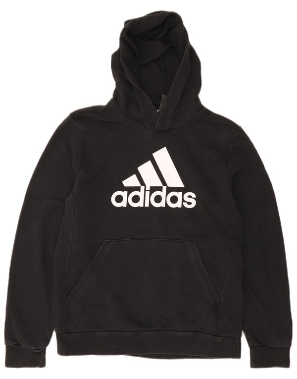 Felpa con cappuccio grafica da ragazzo Adidas 13-14 anni in cotone nero
