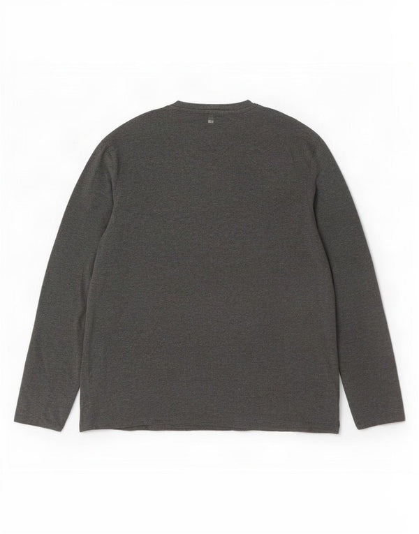 Top a maniche lunghe da uomo Mountain Warehouse 2XL in cotone grigio