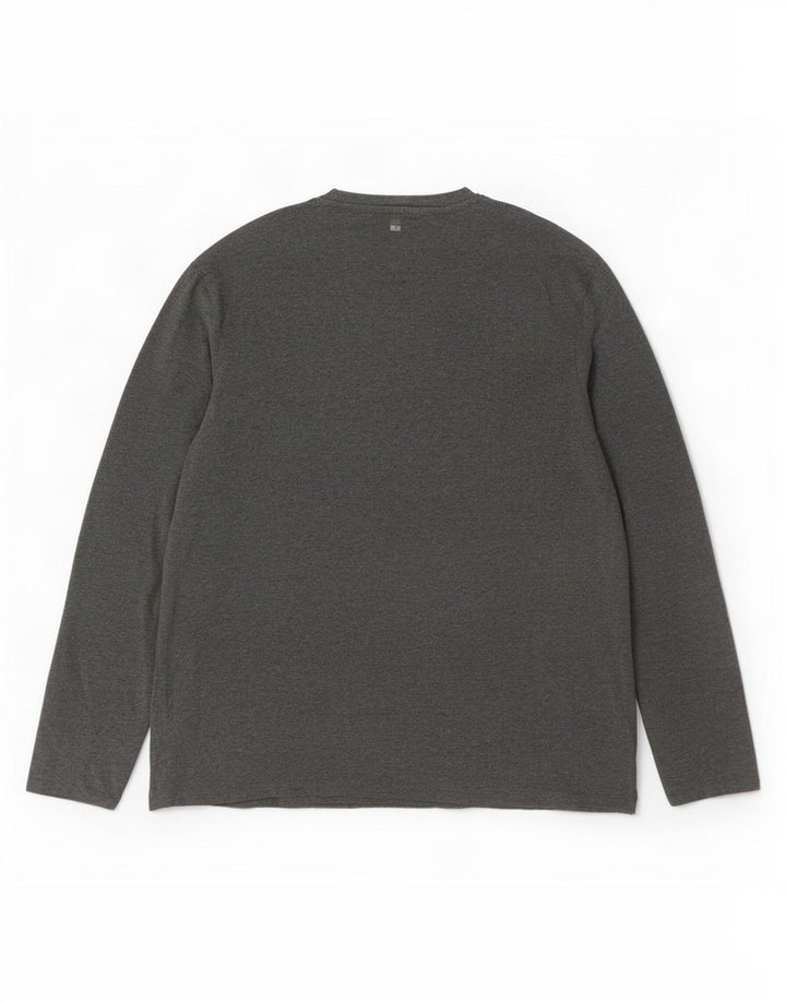 Top a maniche lunghe da uomo Mountain Warehouse 2XL in cotone grigio