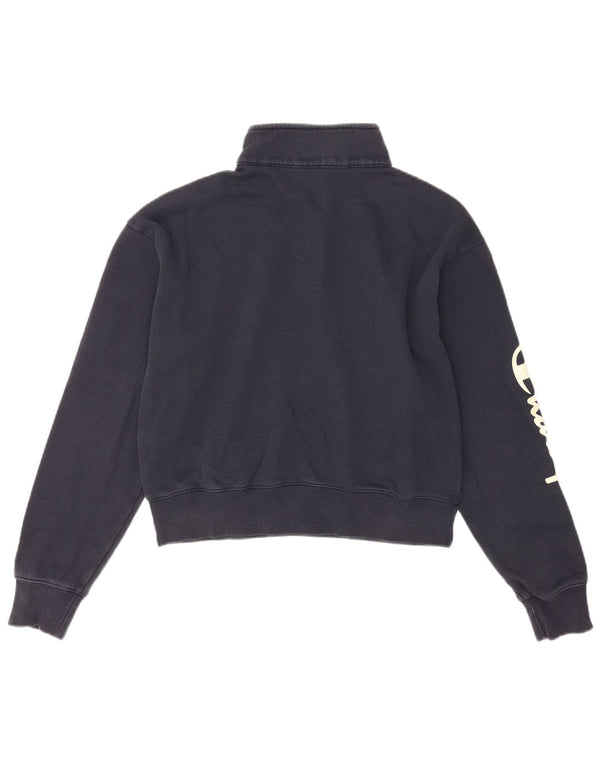 Felpa con grafica corta da donna Champion, taglia UK 14, medio, blu navy