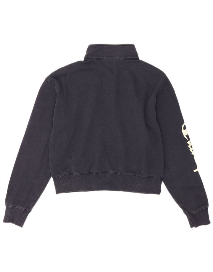 Felpa con grafica corta da donna Champion, taglia UK 14, medio, blu navy