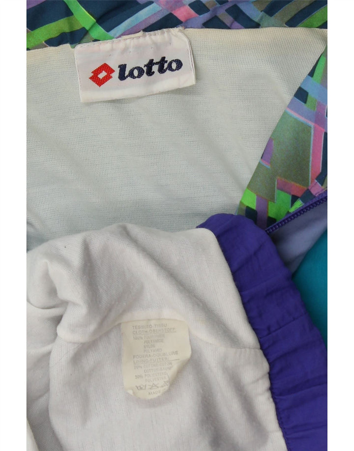 LOTTO Giacca da tuta da uomo grande in poliammide color block viola