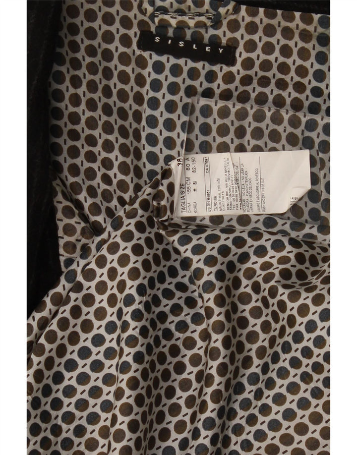 Giacca blazer aperta da donna SISLEY IT 38 XS acetato gessato nero