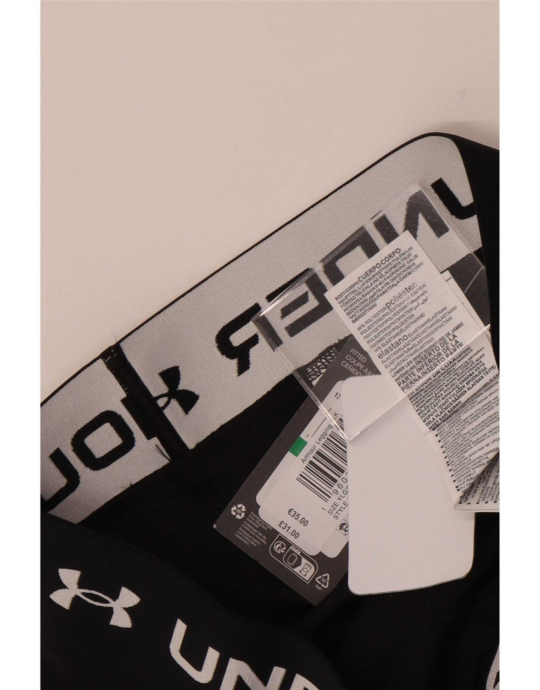 Leggings grafici per ragazze Under Armour 12-13 anni in poliammide nero