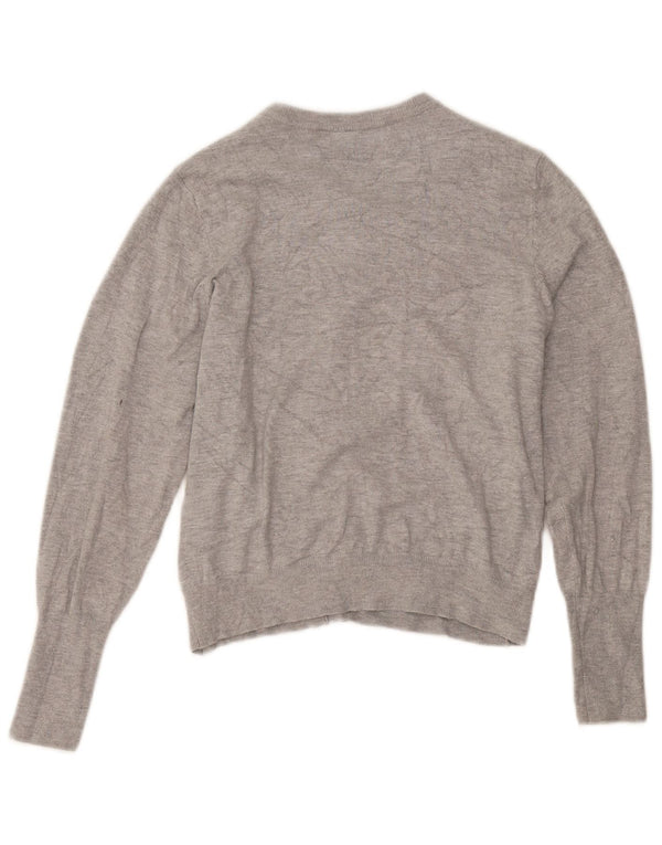 Maglione cardigan corto da donna Marks & Spencer UK 14 Grigio medio chiazzato