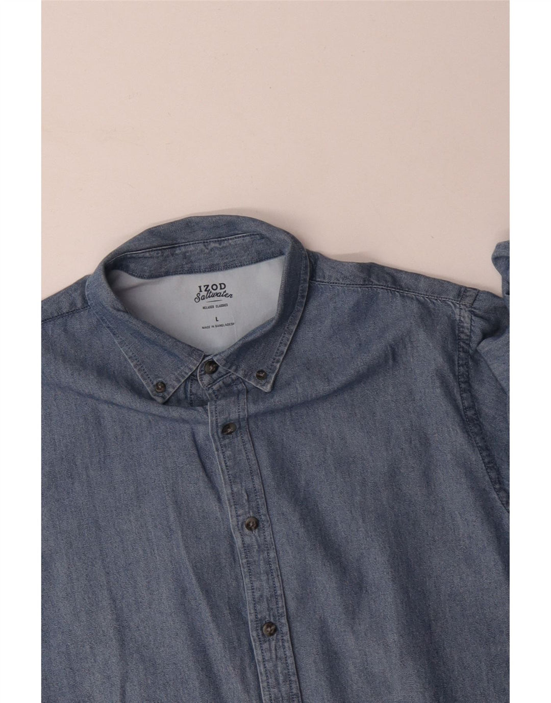 Camicia di jeans da uomo acqua salata IZOD grande cotone blu