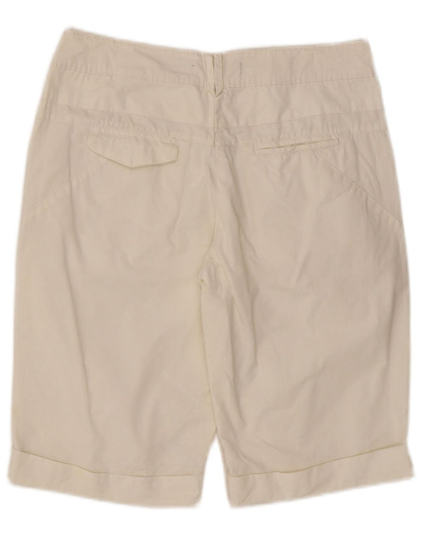 Pantaloncini chino bermuda da donna Carrera medi W30 in cotone bianco sporco