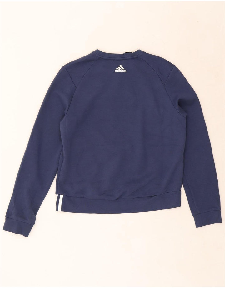 Felpa da donna Adidas Jumper UK 12/14 Medium Navy Blue Cotton