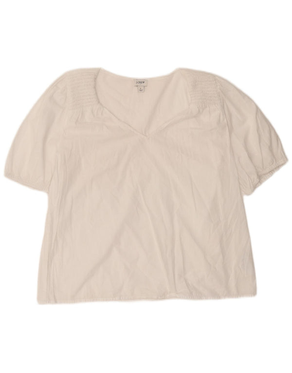 J. Crew Womens Blouse Top UK 16 Large White Cotton