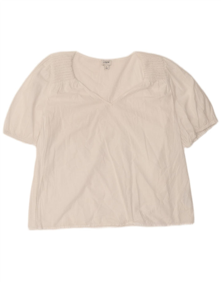 Top in camicetta da donna J. Crew UK 16 grande cotone bianco
